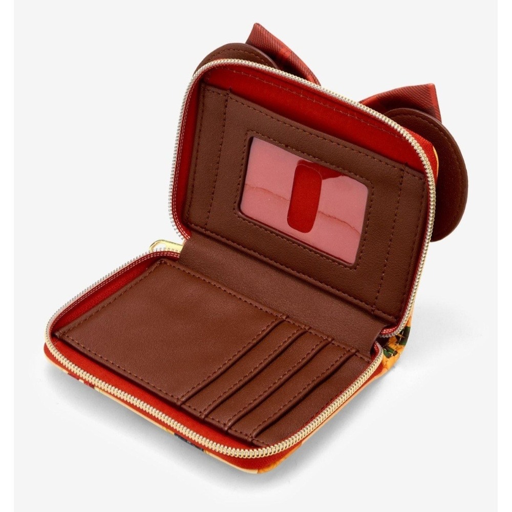 NEW! Loungefly Disney Minnie Mouse Fall Pumpkin Plaid Bow Backpack & WALLET Set! - Picture 9 of 9